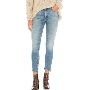 MOTHER The Stunner Zip Ankle Step Fray Jeans in Camp Expert